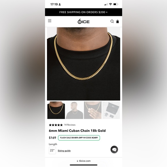 6mm Miami Cuban 18k Gold Plated 22“ - Picture 3 of 5